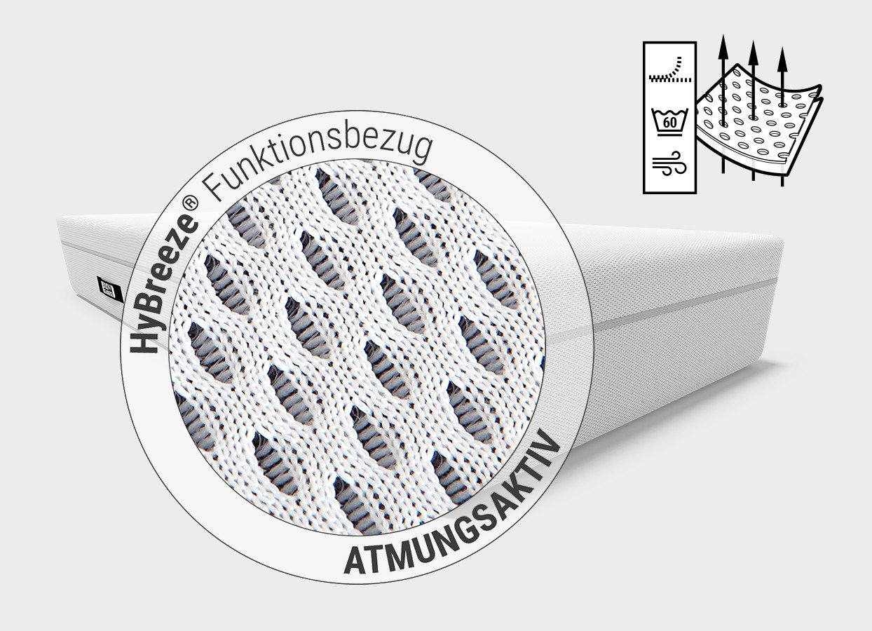 Boxspringmatratze BODYGUARD Boxspring Matratze, bett1.de, 28 cm hoch, atmungsaktiver HyBreeze® Funktionsbezug, aus 100 % QXSchaum® – Bild 5 von 5