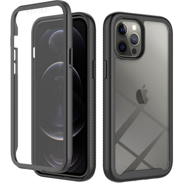 betterfon Handyhülle für Apple iPhone 12 Pro Max TPU Case mit 360° Rundumschutz, 360 Grad Hülle mit Displayschutz und Fingerprint