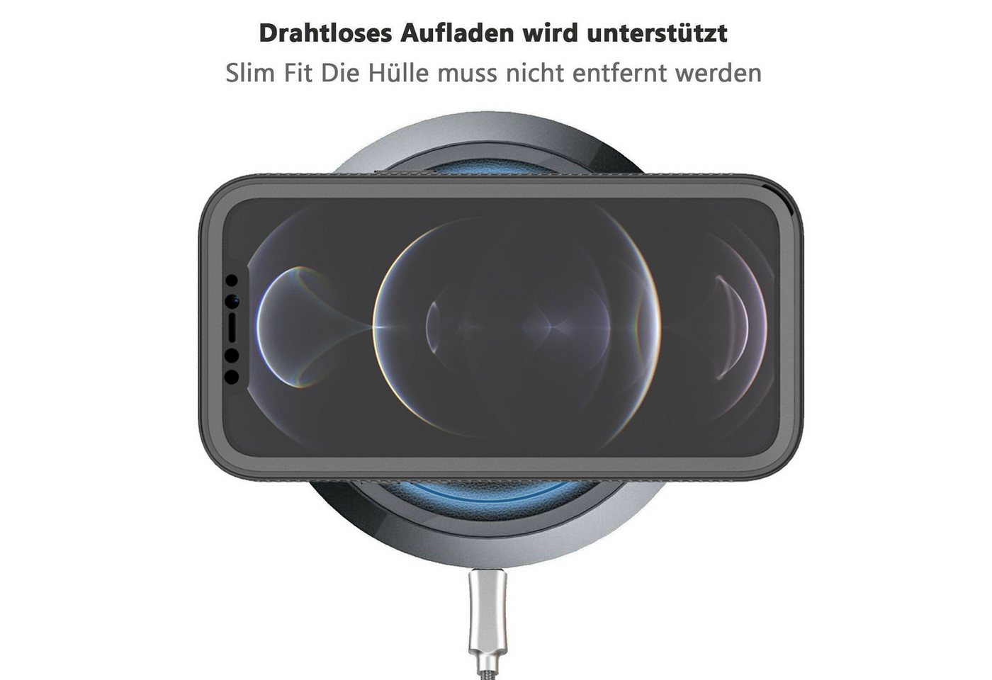 betterfon Handyhülle für Apple iPhone 12 Pro Max TPU Case mit 360° Rundumschutz, 360 Grad Hülle mit Displayschutz und Fingerprint – Bild 4 von 5