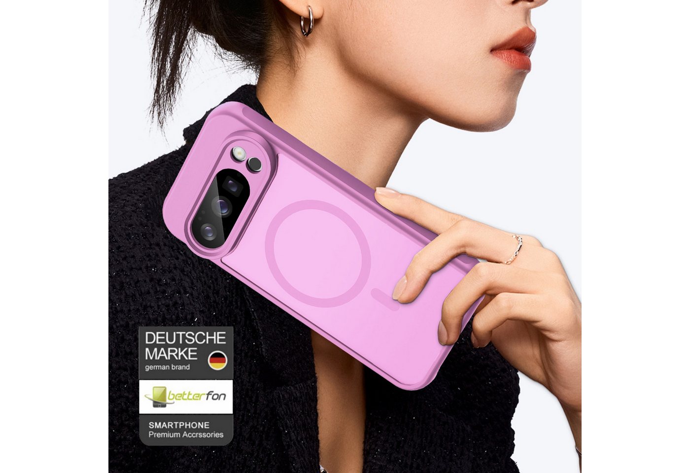 betterfon Handyhülle für Google Pixel,Magsafe Hülle Magnet Case Stoßfest, Magnetisches Laden, mattes Design, kratzfest & stoßfest verarbeitet – Bild 2 von 5