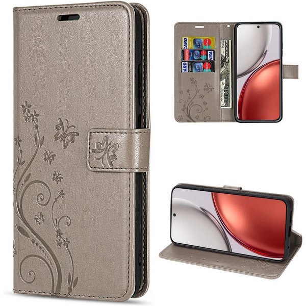 betterfon Handyhülle für Honor Magic 8 Lite Hülle Klapphülle Wallet Case Flip Cover Tasche, Klapptasche mit Magnetverschluss 3 Kartenfächer & Standfunktion