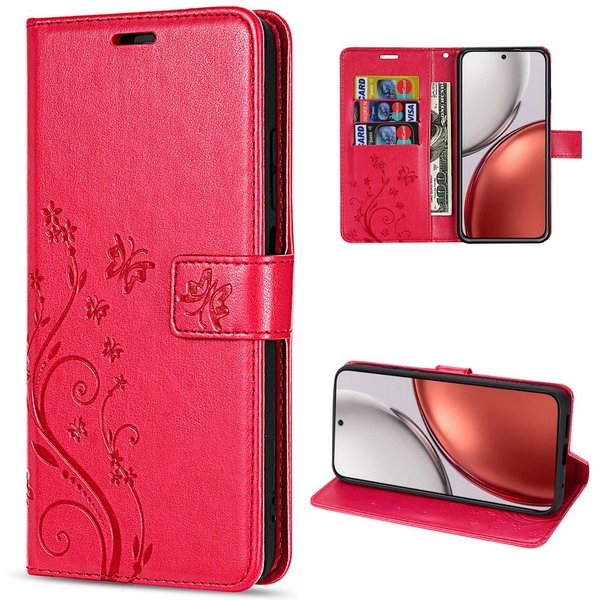 betterfon Handyhülle für Honor Magic 8 Lite Hülle Klapphülle Wallet Case Flip Cover Tasche, Klapptasche mit Magnetverschluss 3 Kartenfächer & Standfunktion