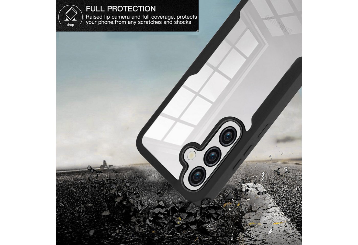 betterfon Handyhülle für Samsung Galaxy A37, 360° Hülle mit Integriertem Displayschutz, 2-teiliges 360 Grad Case mit Rundumschutz und Displayschutz – Bild 3 von 5