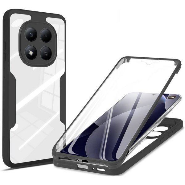 betterfon Handyhülle für Xiaomi Redmi Note 15 Pro+ / Poco M8 Pro 5G, 360° mit Dispayfolie, Vollschutz Case mit integriertem Displayschutz und klarer Sicht