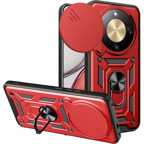 betterfon Handyhülle Panzer Hülle für Honor Magic 8 Lite Outdoor Case mit Kameraschutz, Outdoorhülle mit Ringhalter Smartstand und Silikonkern