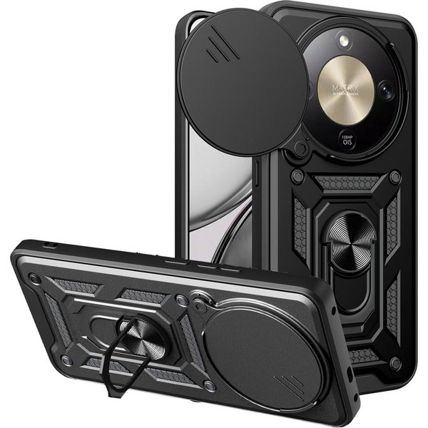 betterfon Handyhülle Panzer Hülle für Honor Magic 8 Lite Outdoor Case mit Kameraschutz, Outdoorhülle mit Ringhalter Smartstand und Silikonkern