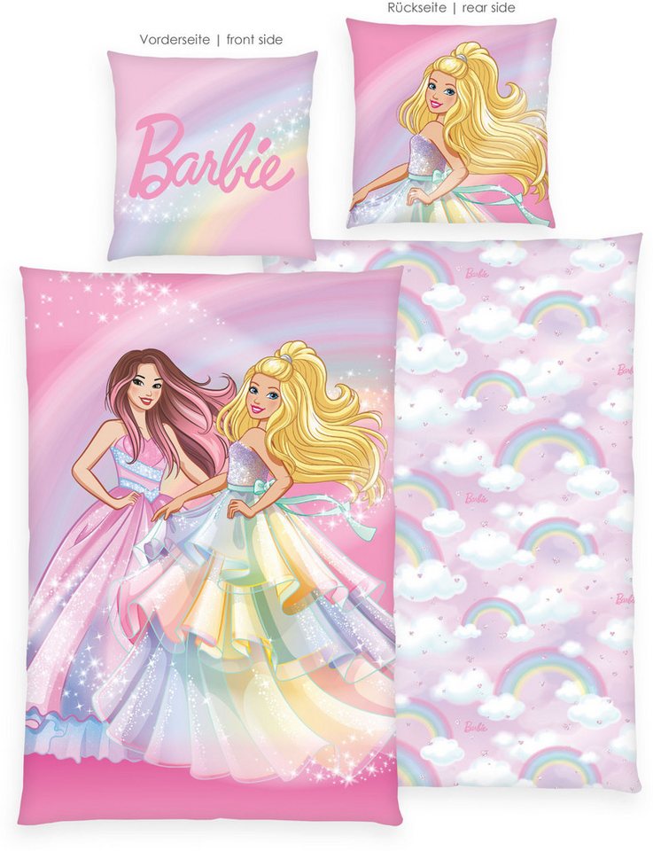 Barbie Bettwäsche Barbie, Renforcé, 2 teilig, Wendebettwäsche – Bild 3 von 5