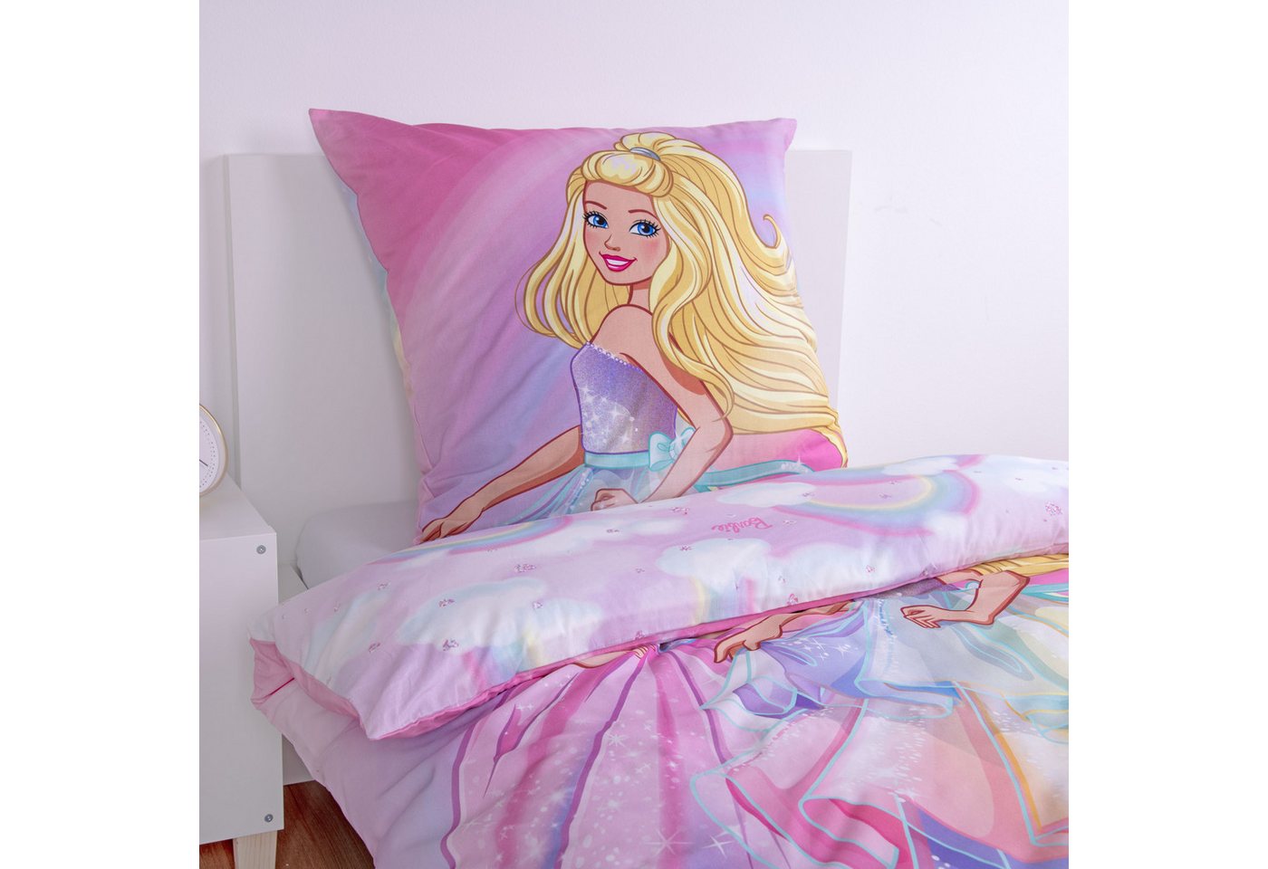 Barbie Bettwäsche Barbie, Renforcé, 2 teilig, Wendebettwäsche – Bild 4 von 5
