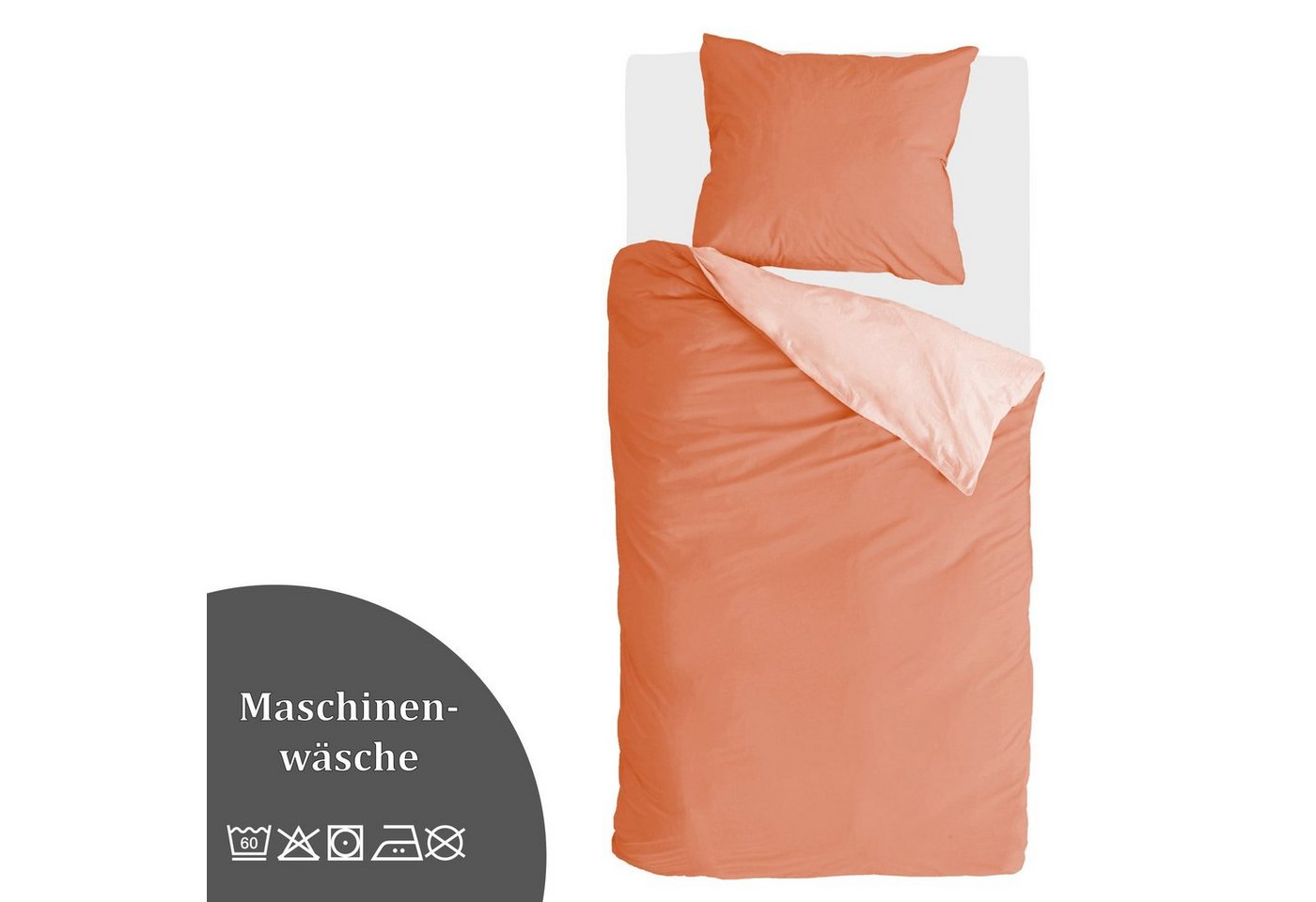 Byrklund Bettwäsche Byrklund, Baumwolle, 2 teilig, 135x200/80x80cm, mit Reißverschluss, atmungsaktiv, weich, anschmiegsam – Bild 5 von 5