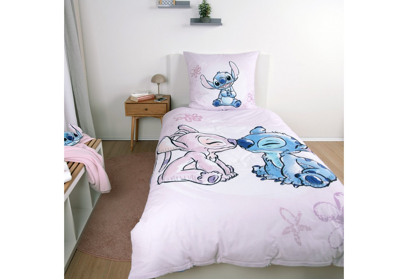 Disney Bettwäsche Disney Stitch, Flanell, 2 teilig, Wendebettwäsche – Bild 2 von 5