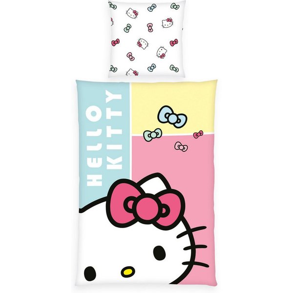 Hello Kitty Bettwäsche Hello Kitty, Renforcé, 2 teilig, Wendebettwäsche