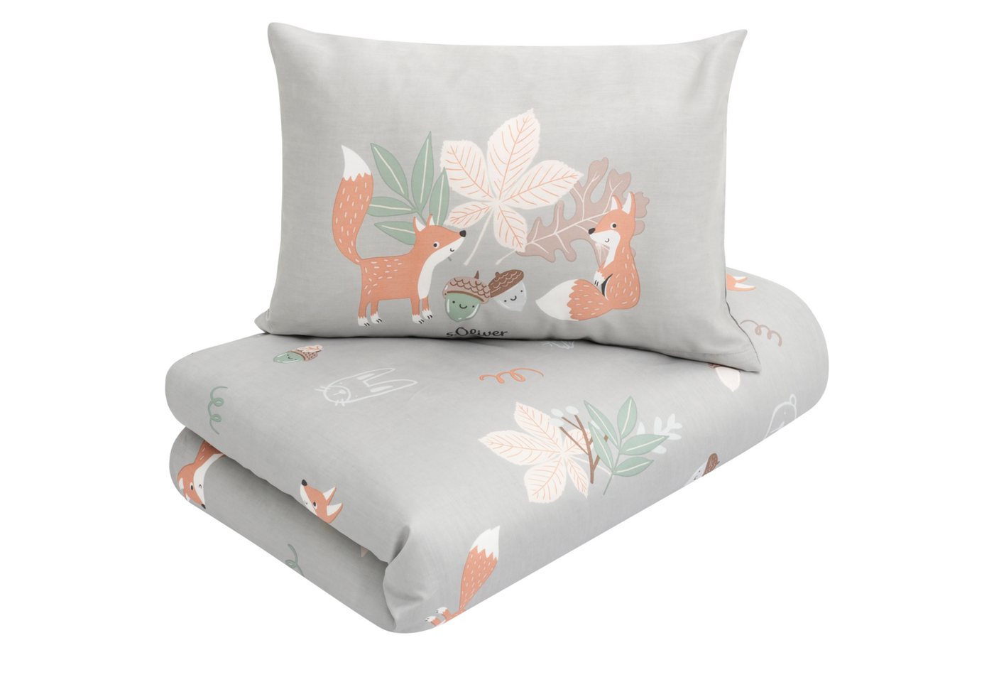 s.Oliver Bettwäsche Kleiner Fuchs s.Oliver Junior, Mako-Satin, 2 teilig, Satinbettwäsche mit liebevollem Waldmotiv – Bild 3 von 5
