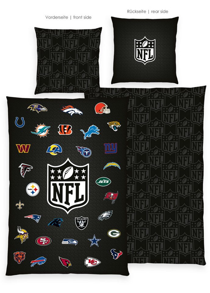 NFL Bettwäsche NFL All Teams, Renforcé, 2 teilig, Wendemotiv – Bild 2 von 2