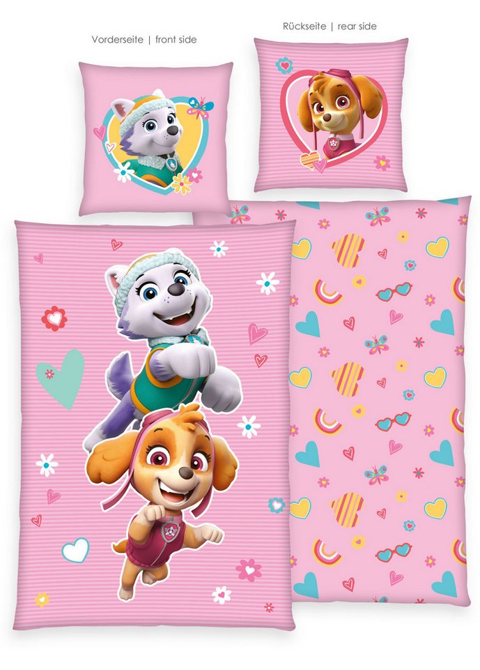 PAW PATROL Bettwäsche Paw Patrol, Renforcé, 2 teilig, Glow in the Dark – Bild 2 von 4