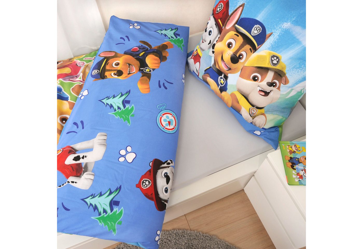 PAW PATROL Bettwäsche Paw Patrol, Renforcé, 2 teilig, Glow in the Dark – Bild 3 von 4