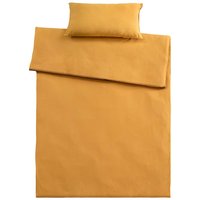 Bettwäsche "Single Jersey" aus Bio-Baumwolle 40 x 80 cm,/135 x 200 cm, ocker