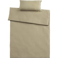 Bettwäsche "Single Jersey" aus Bio-Baumwolle 40 x 80 cm,/135 x 200 cm, schlamm