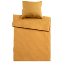 Bettwäsche "Single Jersey" aus Bio-Baumwolle 80 x 80 cm,/135 x 200 cm, ocker