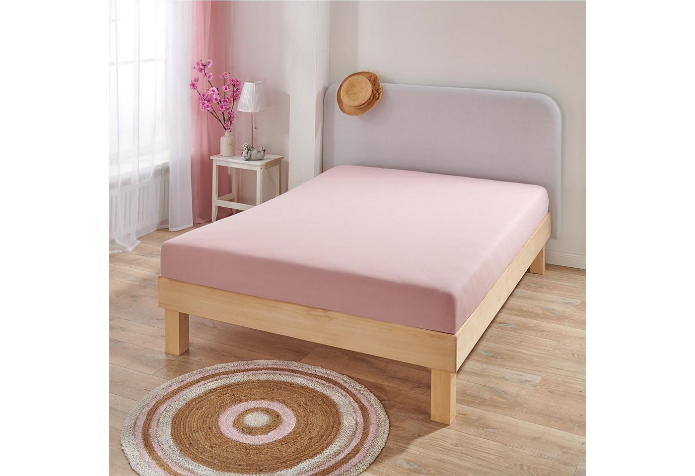BETTWARENSHOP Spannbettlaken Boxspring, Jersey, Gummizug: Rundumgummi, (1 Stück), elastisch für extra hohe Matratzen – Bild 2 von 5