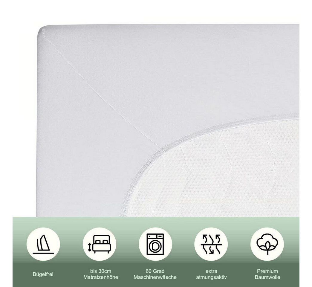 BETTWARENSHOP Spannbettlaken Multi-Stretch, Jersey, Gummizug: Rundumgummi, (1 Stück), sehr elastisch und formstabil – Bild 5 von 5