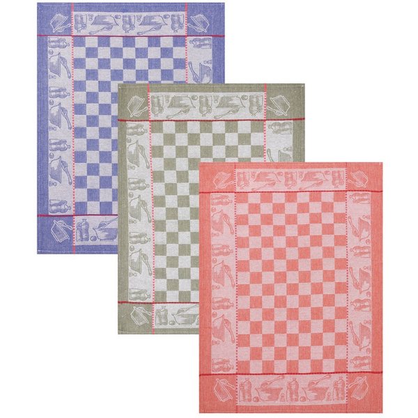 Betz Geschirrtuch 3 Stück Geschirrtücher Halbleinen Küchenhandtuch Größe 50x70 cm, (Set, 3-tlg., 3 Geschirrtücher), Halbleinen Jacquard