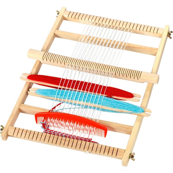 Betzold Lernspielzeug Großer Schul-Webrahmen – 30x40cm Web-Set für Kinder Basteln