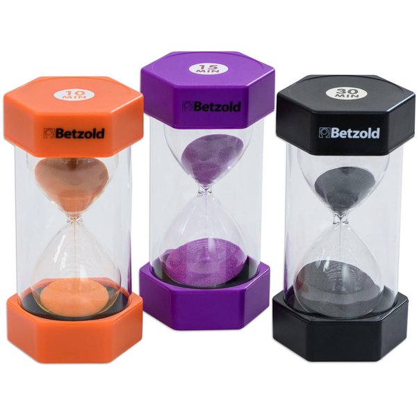 Betzold Sanduhr Sanduhren-Set Longtimer (10, 15, 30 min)