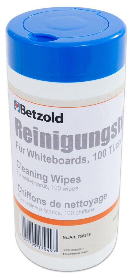 Betzold Whiteboard-Tücher, 100 Stück Reinigungstücher (Kunststoff) – Bild 3 von 3