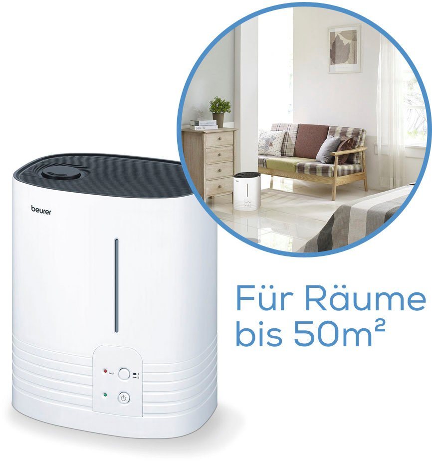 BEURER Luftbefeuchter LB 55, 6 l Wassertank, hygienische Warmwasser-Verdampfung – Bild 4 von 5