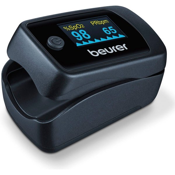 BEURER Pulsoximeter PO 45, Sauerstoffsättigung ohne Blutabnahme messen, mit einer Symbolanzeige auf dem Farbdisplay
