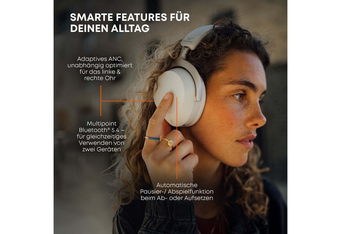 beyerdynamic AVENTHO 300 mit ANC Bluetooth-Kopfhörer (Keine Sprachsteuerung, Bis zu 50 Stunden Akkulaufzeit mit ANC) – Bild 3 von 5