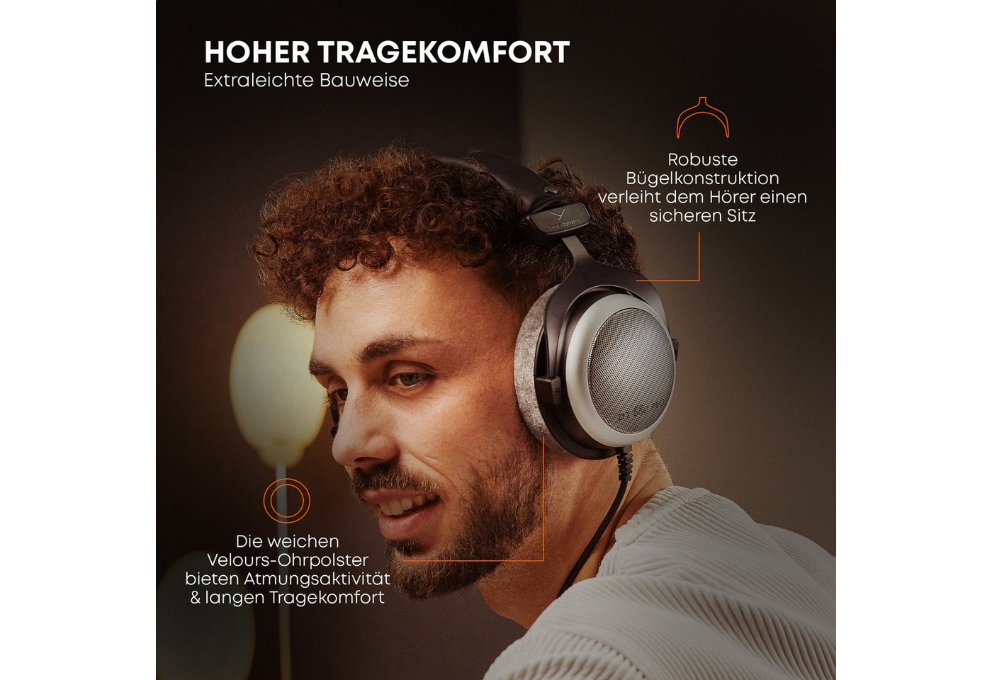 beyerdynamic DT 880 PRO Over-Ear-Kopfhörer (keine Sprachsteuerung, Studio-Kopfhörer für Mixing und Mastering (halboffen) – Bild 4 von 5