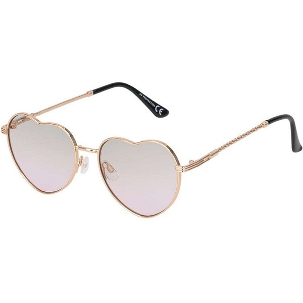 BEZLIT Eyewear Sonnenbrille Herz Form Designer Damen Sonnenbrille (1-St) mit lila-braun, blau-rot, grün-rosa, braun-blau und blau-rosa Linsen