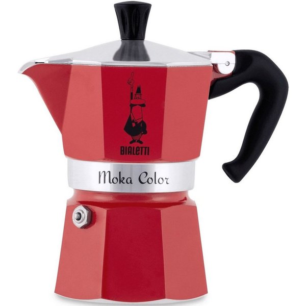 BIALETTI Espressokocher, 0,13l Kaffeekanne, Aluminium, in hochwertiger Lackierung, 1 Tasse