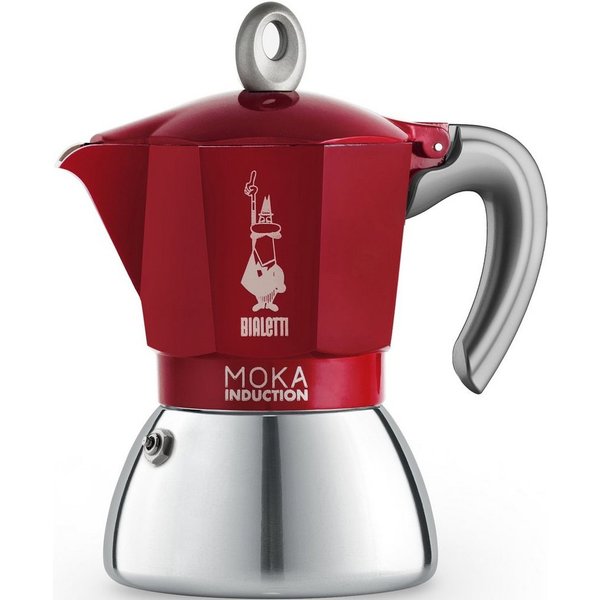 6 Tassen Espressokanne rot