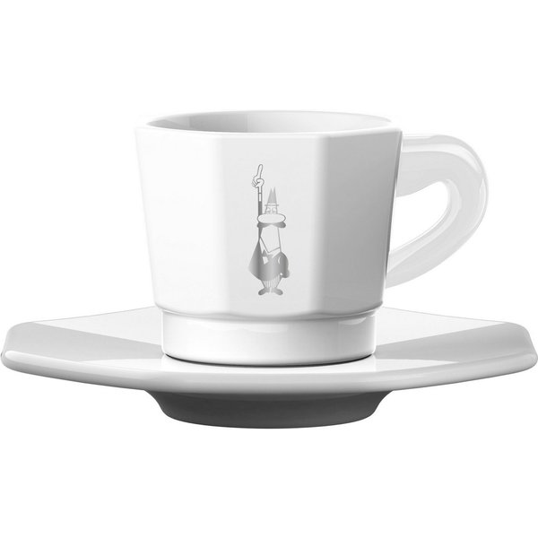 BIALETTI Espressotasse, 8-tlg., Porzellan, 4 Tassen, 4 Untertassen