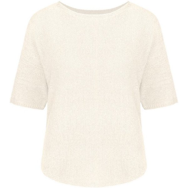 bianca Strickpullover OLINDE in sommerlichem Bändchengarn und Trendfarbe