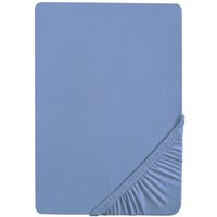 BIBERNA Feinjersey Spannbettlaken (Blau, 140 - 160 x 200 cm)