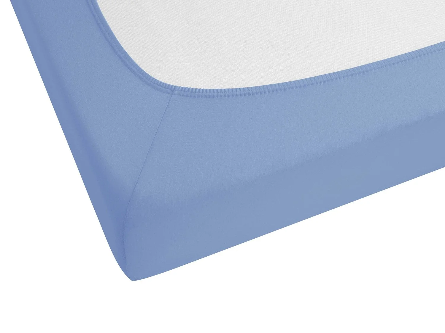 BIBERNA Feinjersey Spannbettlaken (Blau, 140 - 160 x 200 cm) – Bild 3 von 3