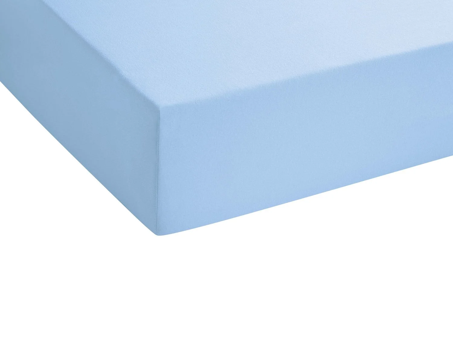 BIBERNA Feinjersey Spannbettlaken (Eisblau, 90 - 100 x 200 cm) – Bild 2 von 3