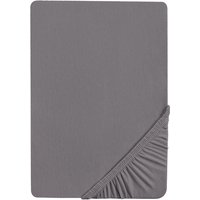 BIBERNA Feinjersey Spannbettlaken (silber/grau, 180 - 200 x 200 cm)
