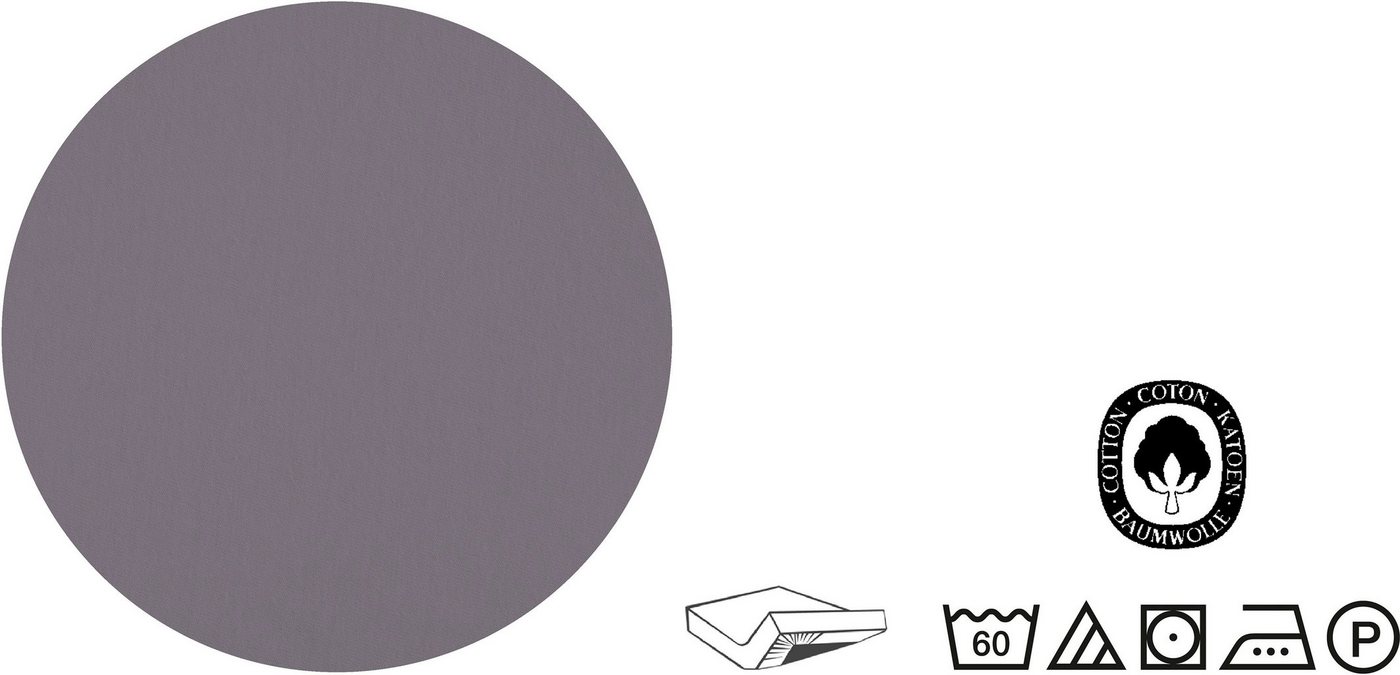 Biberna Spannbettlaken Leila, Jersey, Gummizug: rundum, (1 Stück), Bettlaken aus 100% Baumwolle, für Matratzenhöhen bis 22 cm – Bild 5 von 5