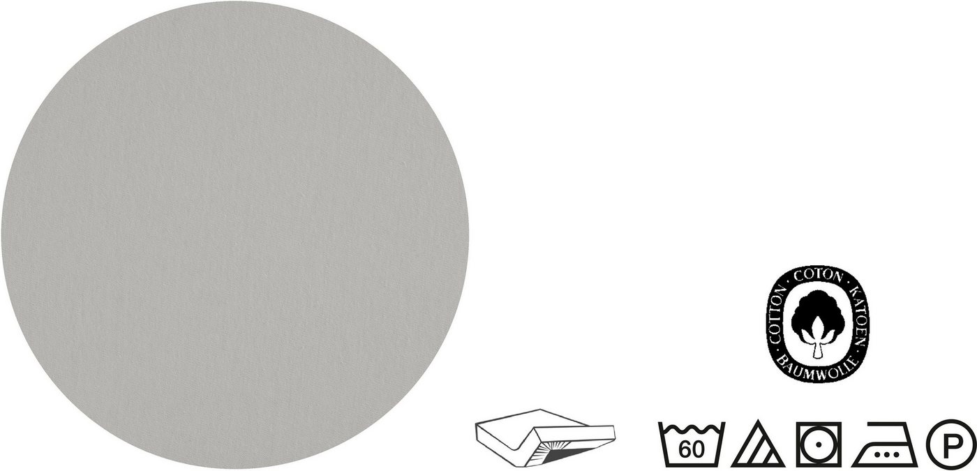 Biberna Spannbettlaken Leila, Jersey, Gummizug: rundum, (1 Stück), Bettlaken aus 100% Baumwolle, für Matratzenhöhen bis 22 cm – Bild 5 von 5
