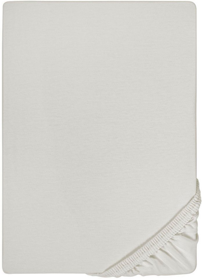 Biberna Spannbettlaken Marc, Jersey, Gummizug: rundum, (1 Stück), aus Baumwolle, für Matratzen bis 22 cm Höhe, Bettlaken, Spannbetttuch – Bild 3 von 5