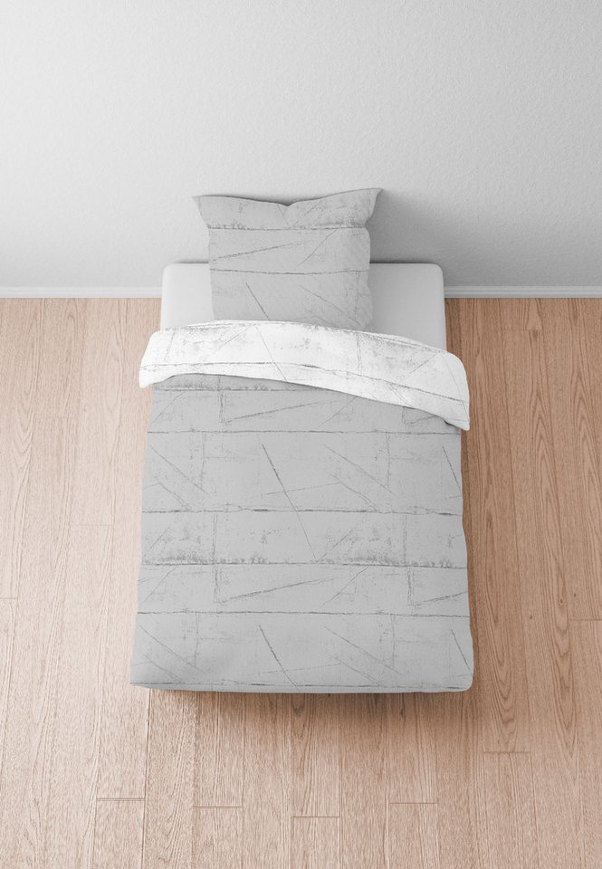 Biberna Wendebettwäsche 0614509, Mako-Satin, 2 teilig, feiner Glanz + weicher Griff, pflegeleicht, ganzjährig einsetzbar, RV – Bild 2 von 5