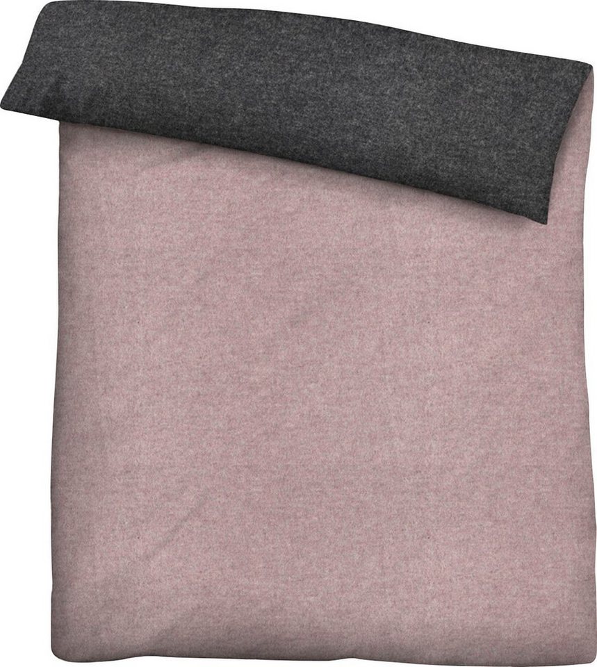Biberna Wendebettwäsche 0840500 HERMAL Premium Biber Melange-Flanell Bettwäsche 100% Baumwolle, Flanell, 2 teilig, Biber, wärmend & weich, Reißverschluss, ab Gr – Bild 5 von 5