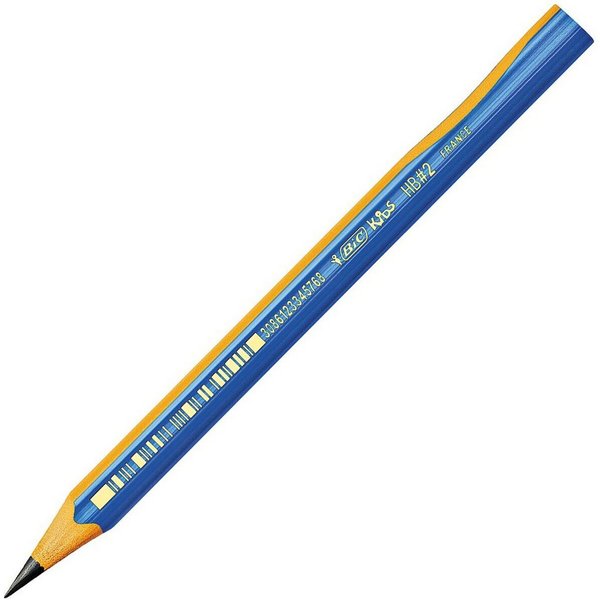 BIC Bleistift Kids Evolution Beginner, HB (mittelweich), Dreikant, für Rechts- und Linkshänder