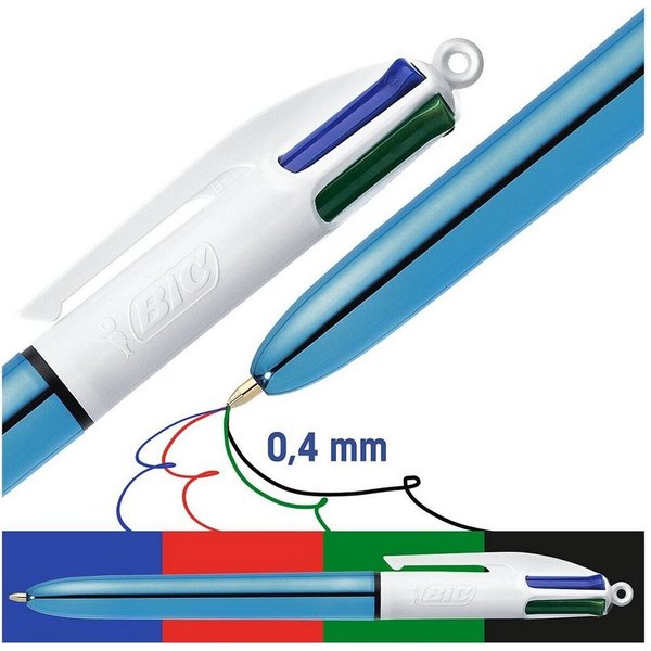 BIC Kugelschreiber 4 Colours Shine, 4 Farben in einem Stift