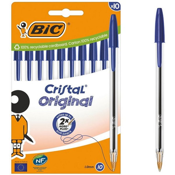 blau/transparent, 10er-Pack