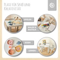 Bieco Kindertisch mit 2 Stühlen stapelbar & kippsicher